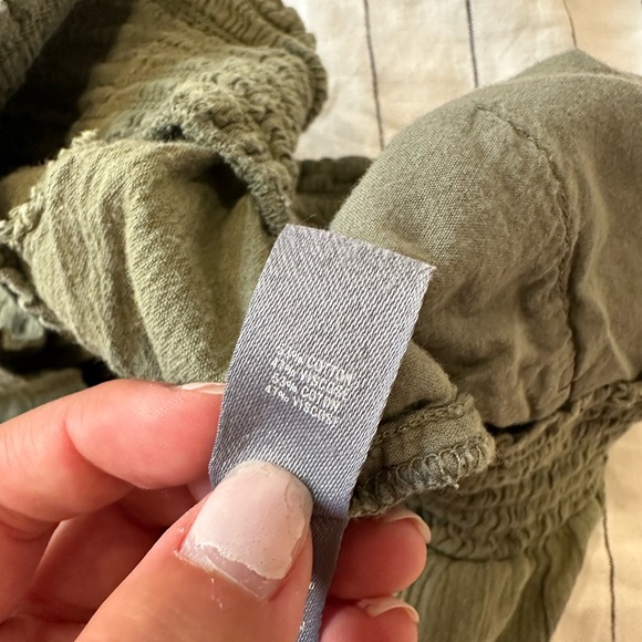 Aerie Textured Olive Pants - Picture 4 of 5